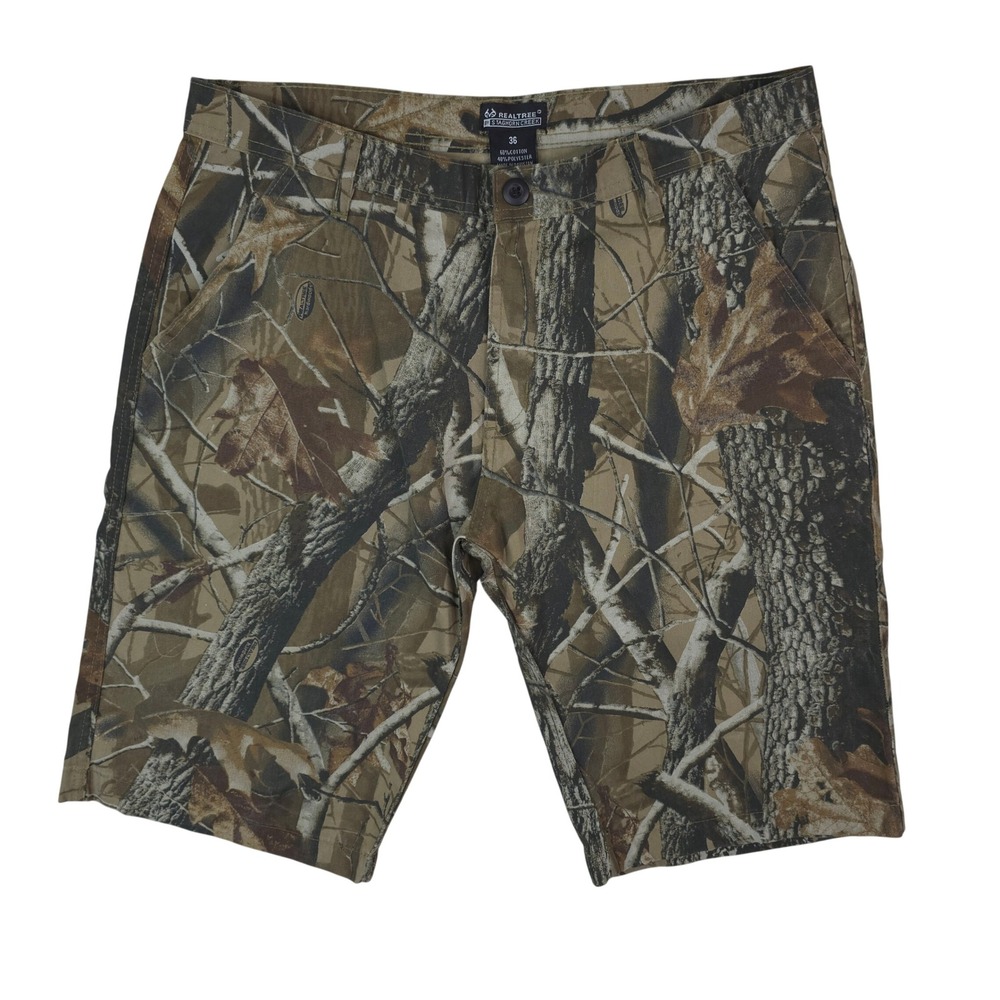 Realtree Staghorn Creek Shorts Mens 36x12.5 Hardwoods‎ Camo Hunting Outdoor